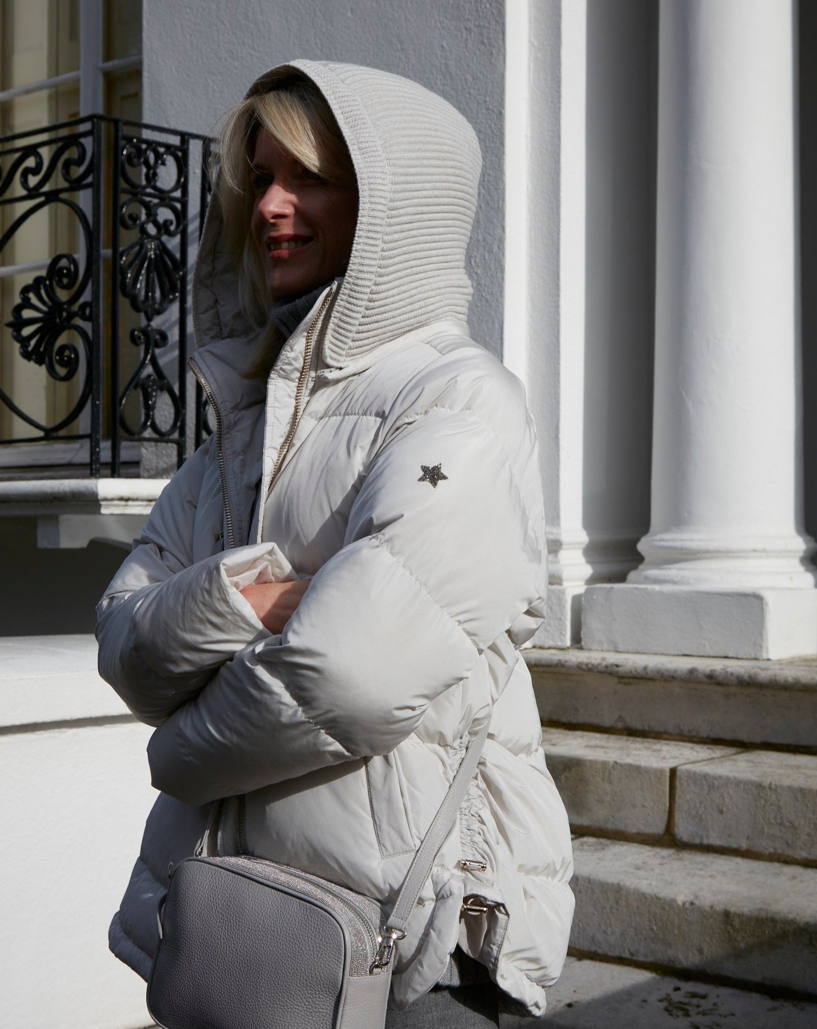 Hooded puffa jacket